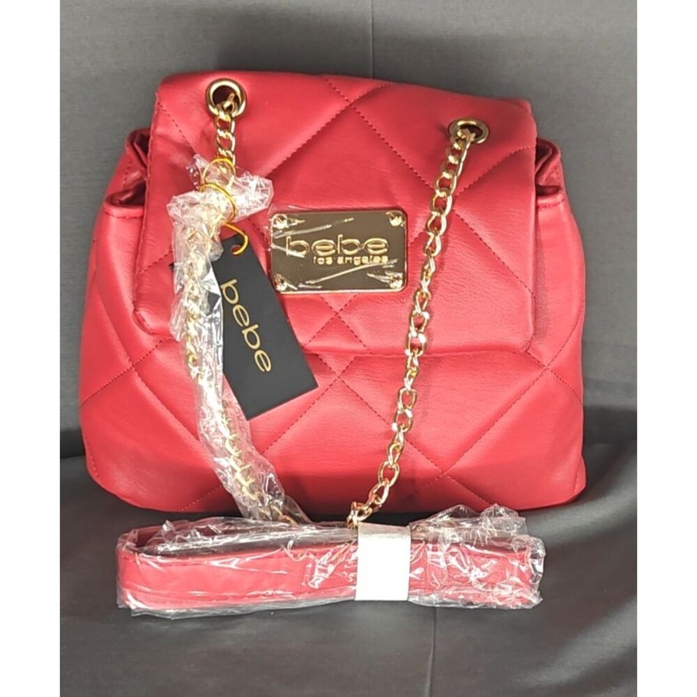 NWT Bebe Red Quilted Cross Body Bag RV $89